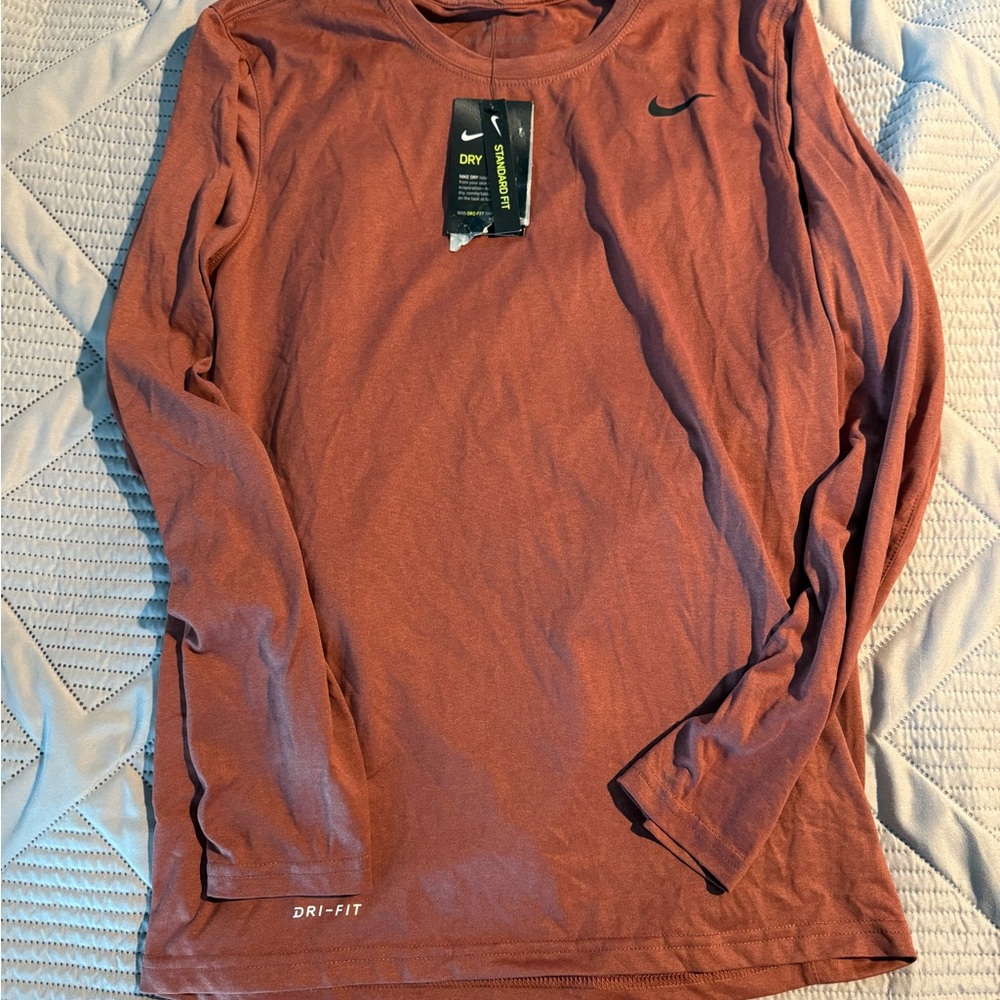 Nike Men's Long Sleeve Dri-FIT Shirt - Muave